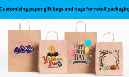 What printing techniques are used for customizing paper gift bags and bags for retail packaging?