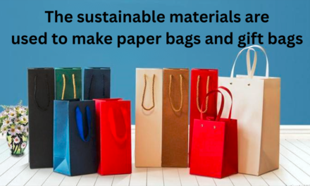 What sustainable materials are used to make paper bags and gift bags?