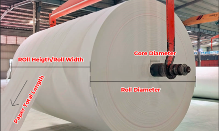 How is the thickness or weight of paper rolls determined during production?