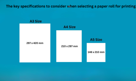 What are the key specifications to consider when selecting a paper roll for printing (e.g., size, texture, weight)?