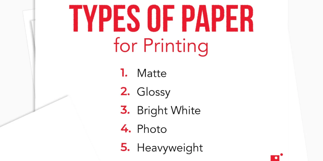 How do you choose the right type of paper for printing different products, such as brochures, books, or posters?