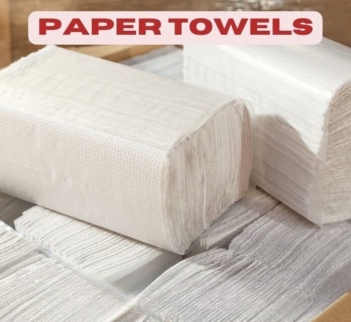 What are the different types of household paper products (e.g., tissues, paper towels, toilet paper), and what are their primary uses?