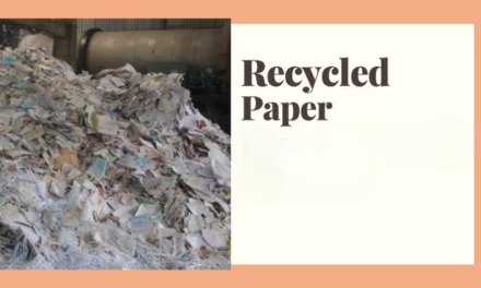 What role does recycled paper play in the production of paper goods?