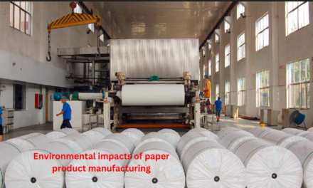 What are the environmental impacts of paper product manufacturing, and how are companies addressing them?
