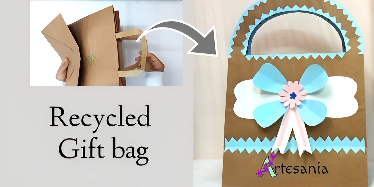 How are paper gift bags being designed to be reusable or recyclable?