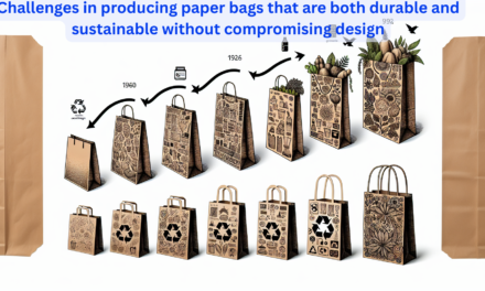 What are the challenges in producing paper bags that are both durable and sustainable without compromising design?