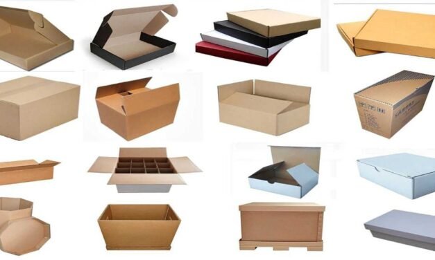 What are the different types of packaging boxes produced in the paper and printing industry?