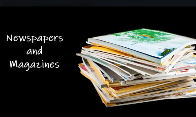 What types of paper are commonly used for publishing books, magazines, and newspapers?