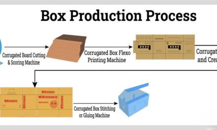 What is the process of manufacturing corrugated boxes, from raw materials to finished products?