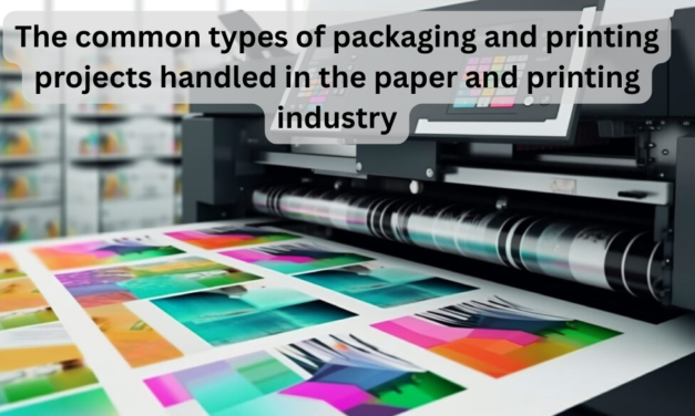 What are the common types of packaging and printing projects handled in the paper and printing industry?