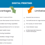What are the cost advantages and limitations of digital printing compared to traditional printing for large-scale projects?
